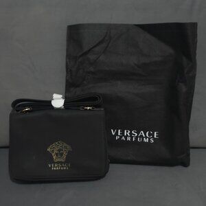 Versace Parfums Black Mini Crossbody Bag Medusa Logo With Dust Bag